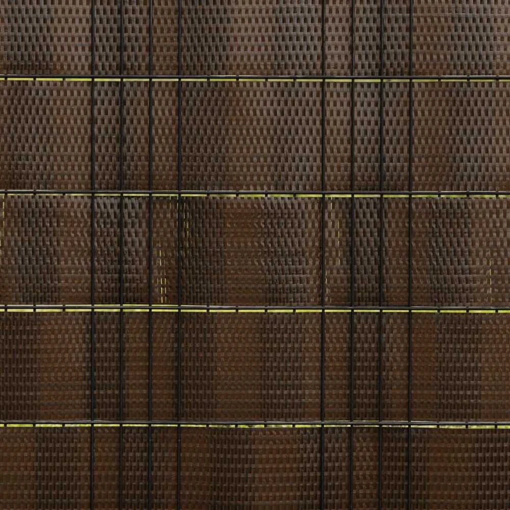 Balkono pertvaros, 10vnt., rudos/juodos, 255x19cm, poliratanas