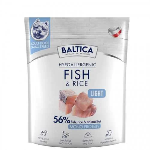 BALTICA Nutraceutic Hypoallergenic Light S žuvis with ryžiai – sausas Maistas šunims – 1kg