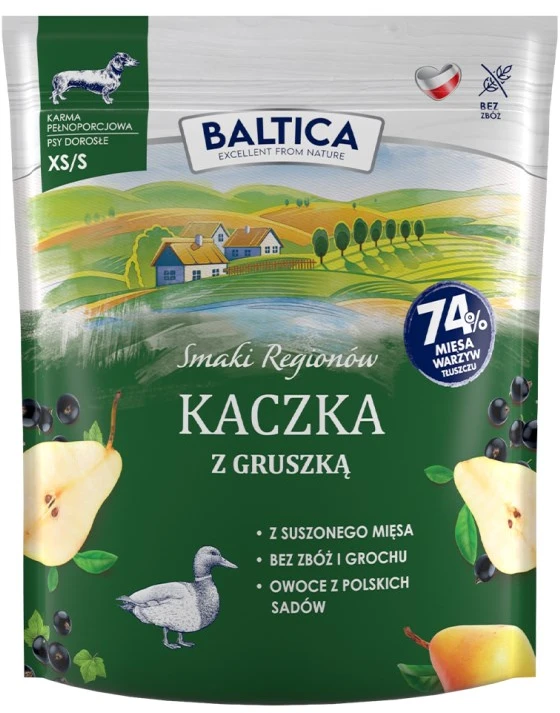 Baltic Agro Šunų maistas - BALTICA Smaki regionów Antis su Kriauše Mažoms Veislėms 1kg