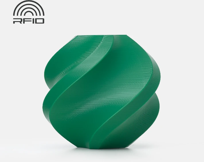 Bambu Lab Mistletoe Žalias PLA atspausdintas sraigtinis modelis