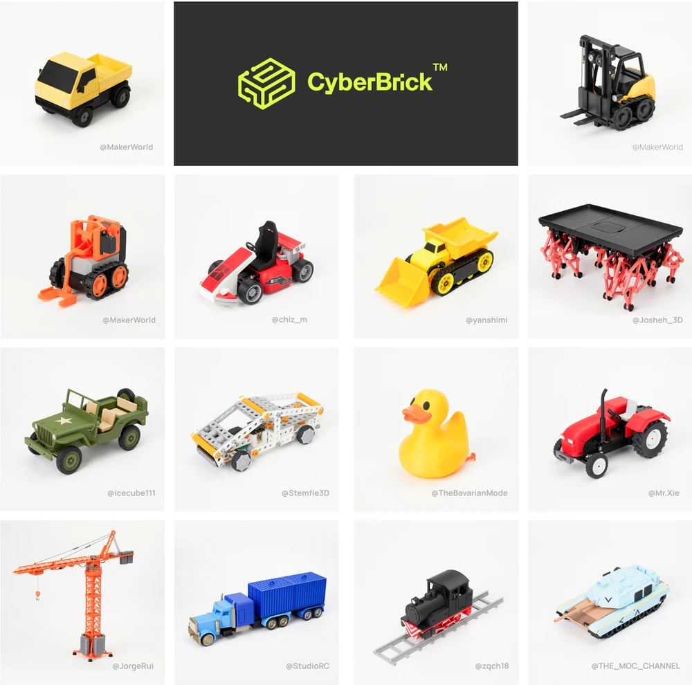 CyberBrick Ultimate Hardware Kit – ZK003 – rinkinys nuotoliniu būdu valdomiems modeliams konstruoti ir programuoti – Bambu Lab
