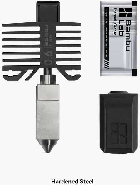 Hotend galvutė 0.6mm – skirta Bambu Lab X1 ir P1 serijų spausdintuvams