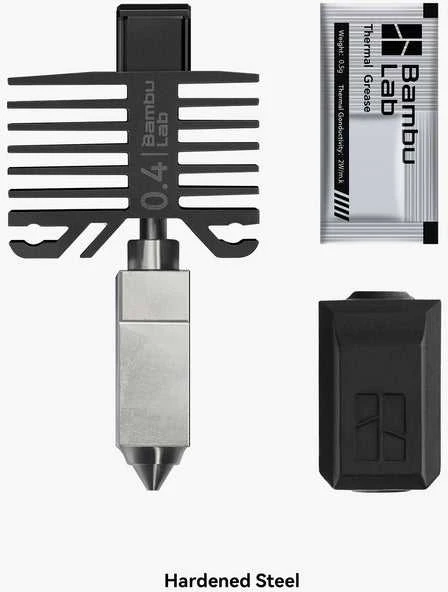 Hotend galvutė 0.4mm – skirta Bambu Lab X1 ir P1 serijų spausdintuvams