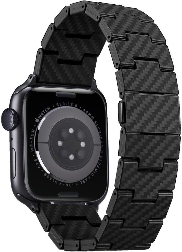 Band PITAKA Carbon Fiber Retro for Watch 1/2/3/4/5/6/7/8/9/10/SE/Ultra/Ultra2 juoda pilka
