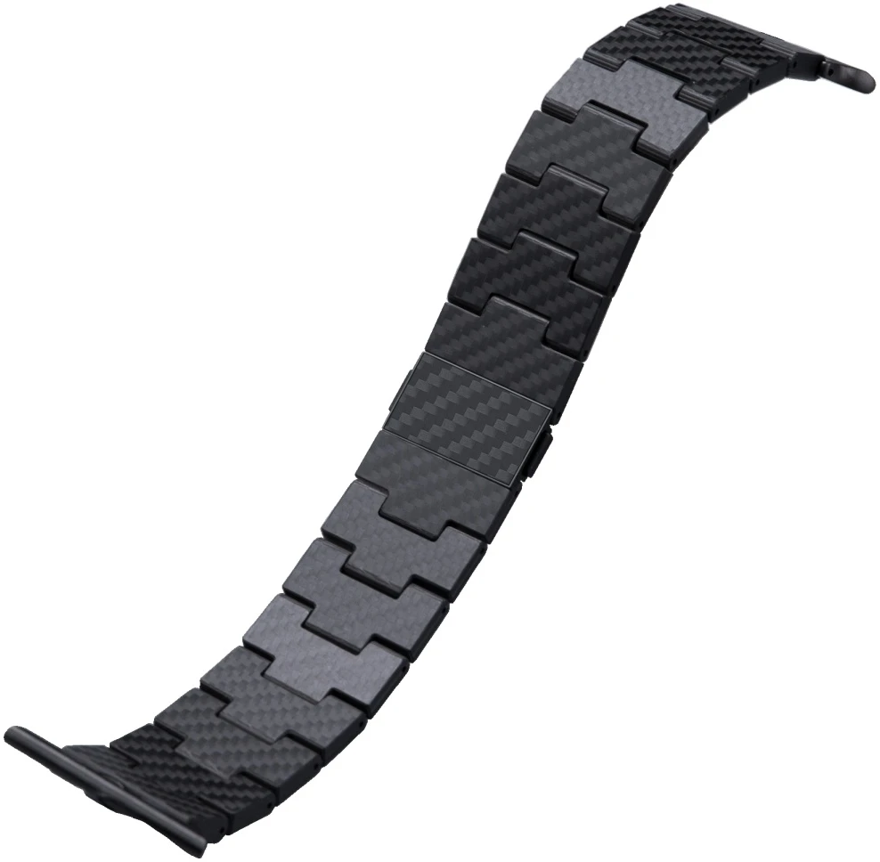 Band PITAKA Carbon Fiber Retro for Watch 1/2/3/4/5/6/7/8/9/10/SE/Ultra/Ultra2 juoda pilka