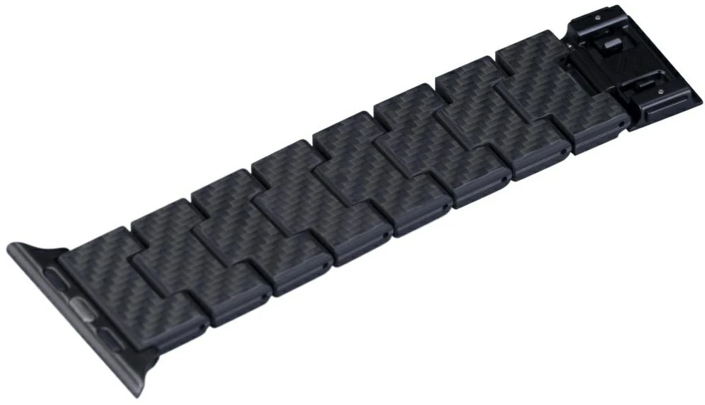 Band PITAKA Carbon Fiber Retro for Watch 1/2/3/4/5/6/7/8/9/10/SE/Ultra/Ultra2 juoda pilka