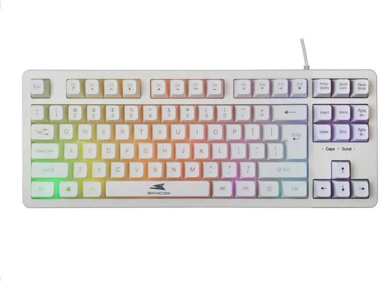 Baracuda membraninė žaidimų klaviatūra KRILL, US išdėstymas, baltos spalvos (BGK-01114)