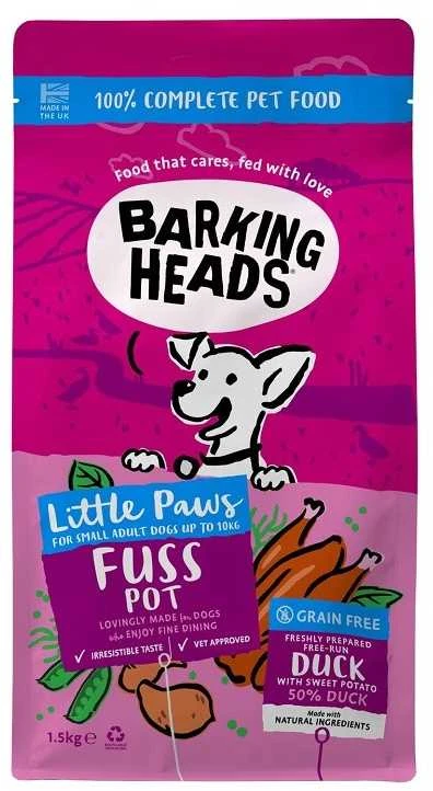 Barking Heads Tiny Paws Quackers Grain Free sausas maistas mažų veislių šunims 1,5kg