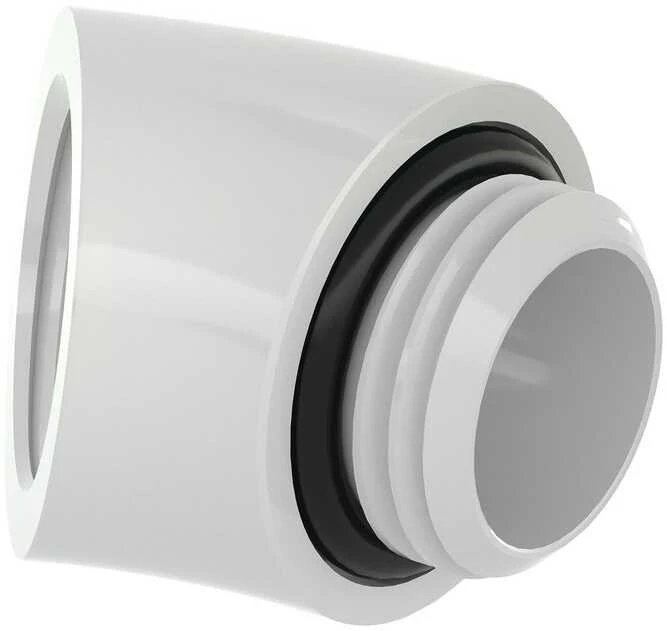 Barrow adapteris, 45 laipsnių, G1/4 colio kištukas į G1/4 colio kištuką, baltas