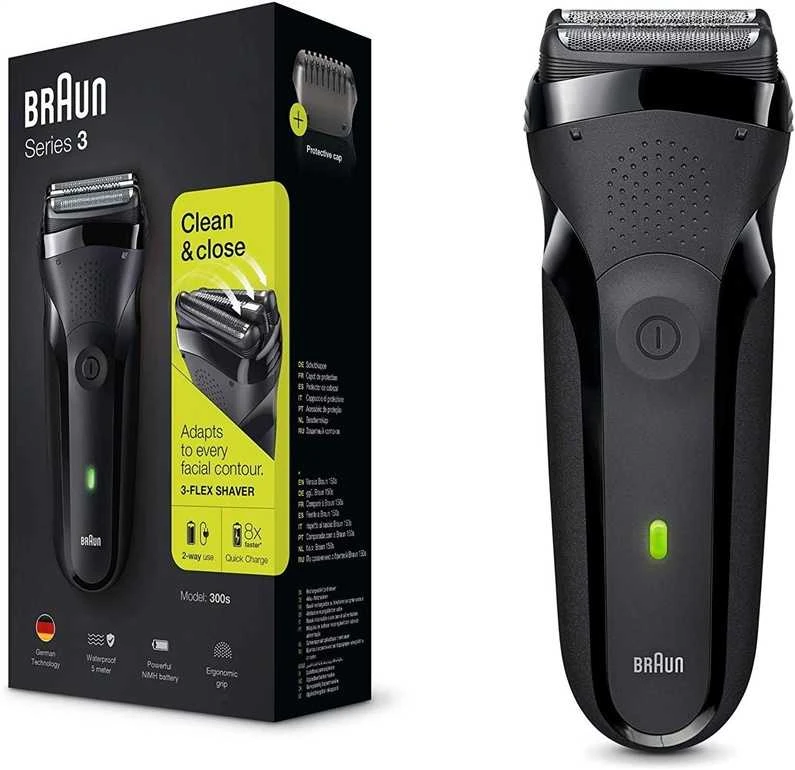 Barzdaskutė BRAUN 300s juoda Skutimosi mašinėlė