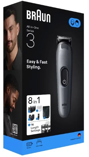 Braun AIO3540 plaukų kirpimo mašinėlė Juoda, Pilka 14 Nikelio-metalo hidridas (NiMH)