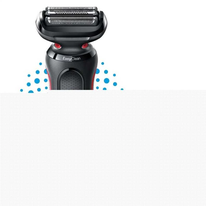 Braun | Shaver | 61-R1200s | Operating time (max) 50 min | Wet & Dry | Raudona/Juodas