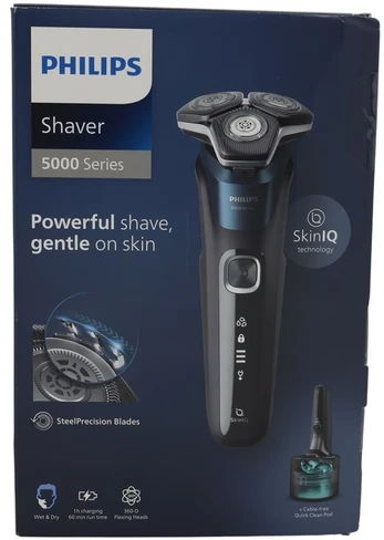Philips SHAVER Series 5000 S5889/50 skustuvas vyrams Rotorinis skustuvas Apkarpymo mašinėlė Mėlyna