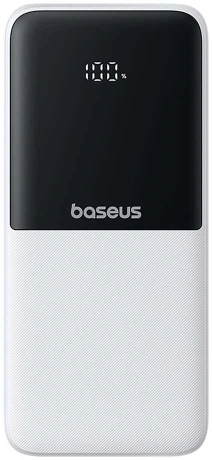 Baseus „A6ac4 Lipow“ 10000mAh 22,5 W išorinė baterija su dviem integruotais laidais (su „A6ac4 Simple USB-A - USB-C 3A 20 cm“ laidu) – balta