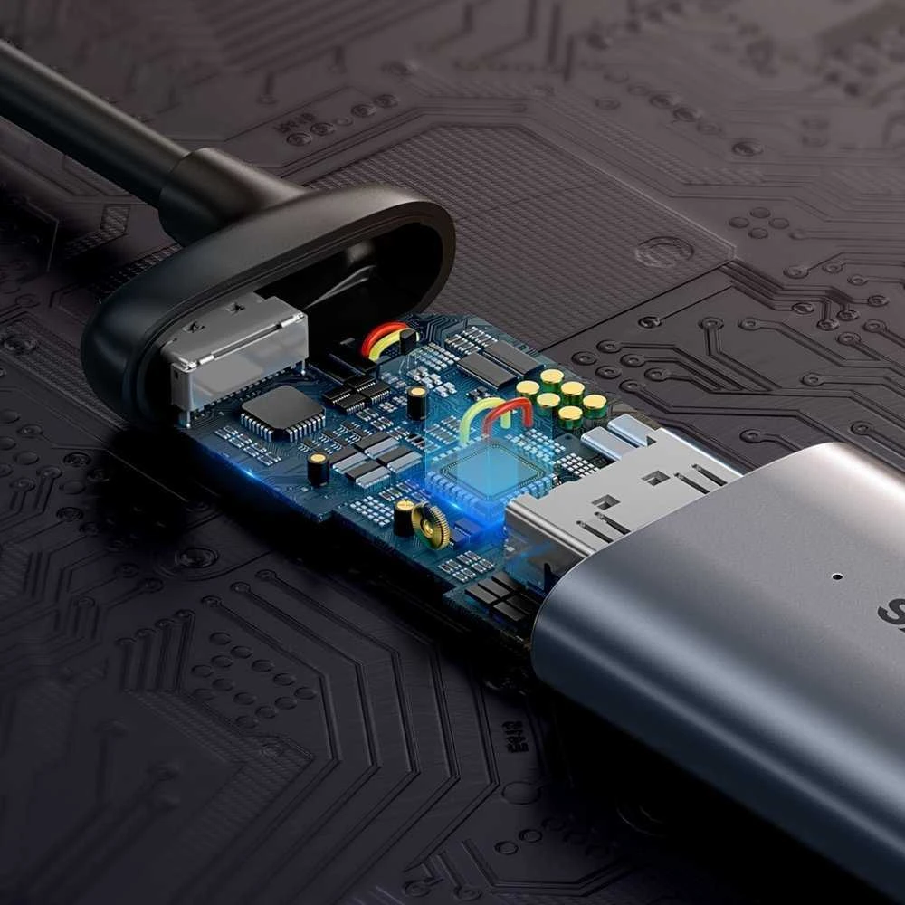 „Baseus“ adapteris šakotuvas – C tipo į VGA + C tipo PD – (CAHUB-O0G) tamsiai pilkas