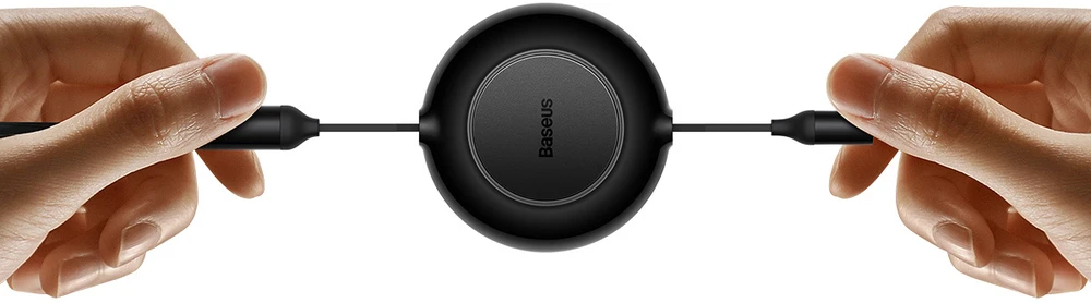 Baseus Bright Mirror 3 USB 3-in-1 kabelis skirtas micro USB USB-C Lightning 66W 2A 1,1m – Juodas