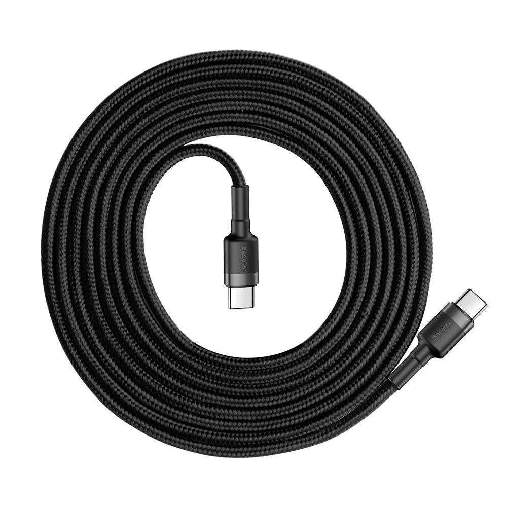 Baseus Cafule kabelis USB-C PD 2.0 QC 3.0 60W 1m - Juodas / Pilkas