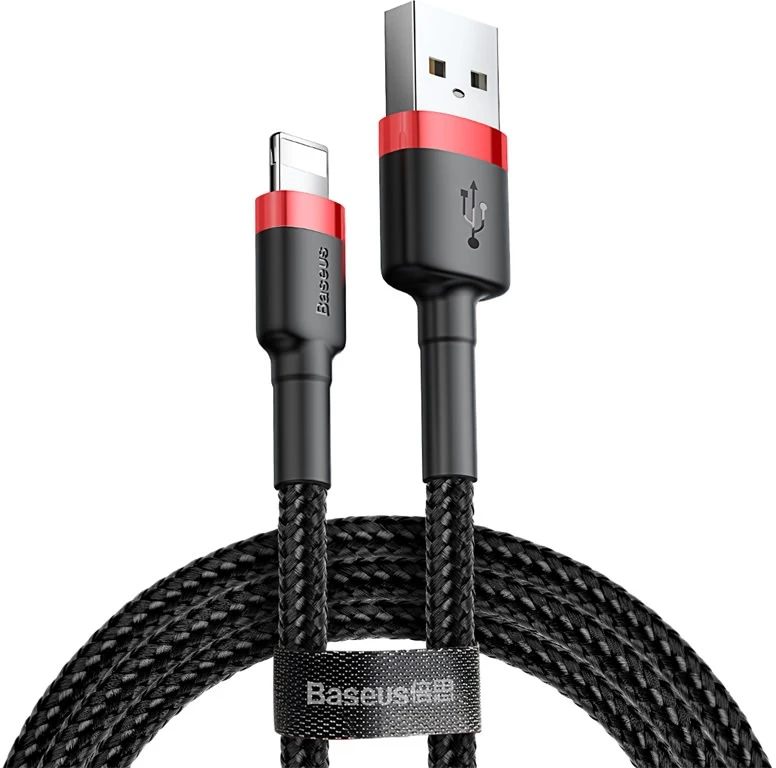Baseus Cafule kabelis USB Lightning 2A 3m - Juodas / Raudonas