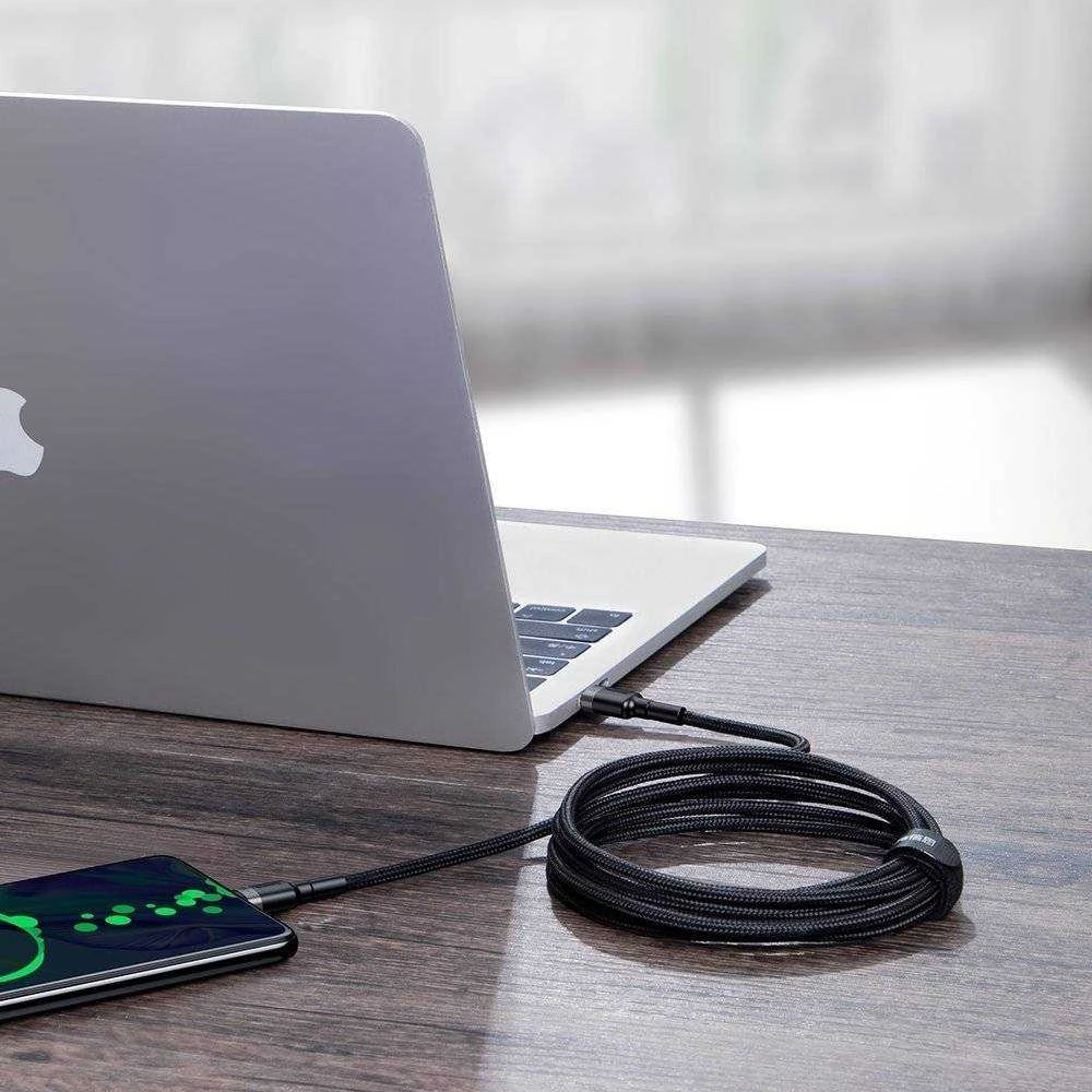Baseus Cafule PD2.0 100W greito įkrovimo USB-C kabelis 20V 5A 2m - Pilkas / Juodas