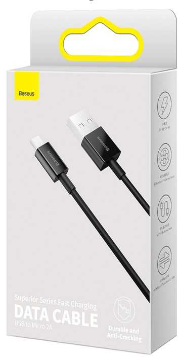 Baseus Superior Series USB – Micro USB kabelis 2A 1m – Juodas