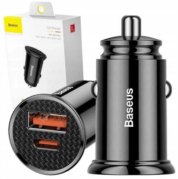 Baseus Circular automobilinis įkroviklis PD QC4.0 + 5A 30W - Juodas