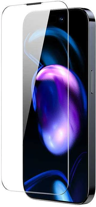 Baseus Crystal grūdintas stiklas, atsparus dulkėms, 0.3 mm, skirtas iPhone 14 Pro Max (2 vnt.)