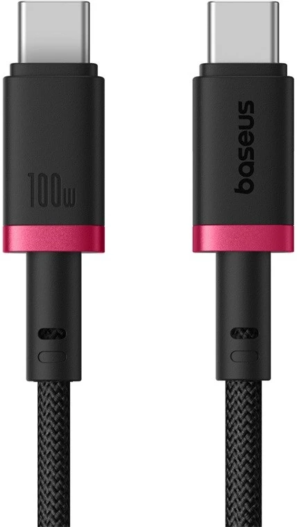Baseus Dura Type C to Type C 100 W fast charging cable 2 m Juodas, Raudona