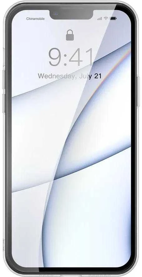 „Baseus“ matinio stiklo dėklas, skirtas „Apple iPhone 13 Pro“, kietas dėklas su gelio rėmeliu, juodos spalvos (ARWS000401)