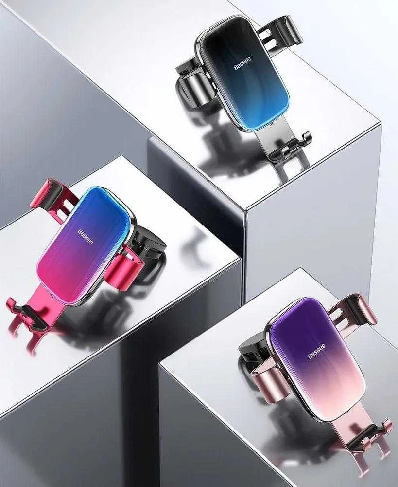 Baseus Glaze Gravity automobilinis telefono laikiklis į groteles - Juodas