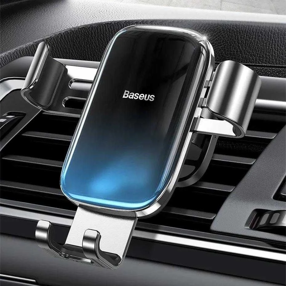 Baseus Glaze Gravity automobilinis telefono laikiklis į groteles - Juodas