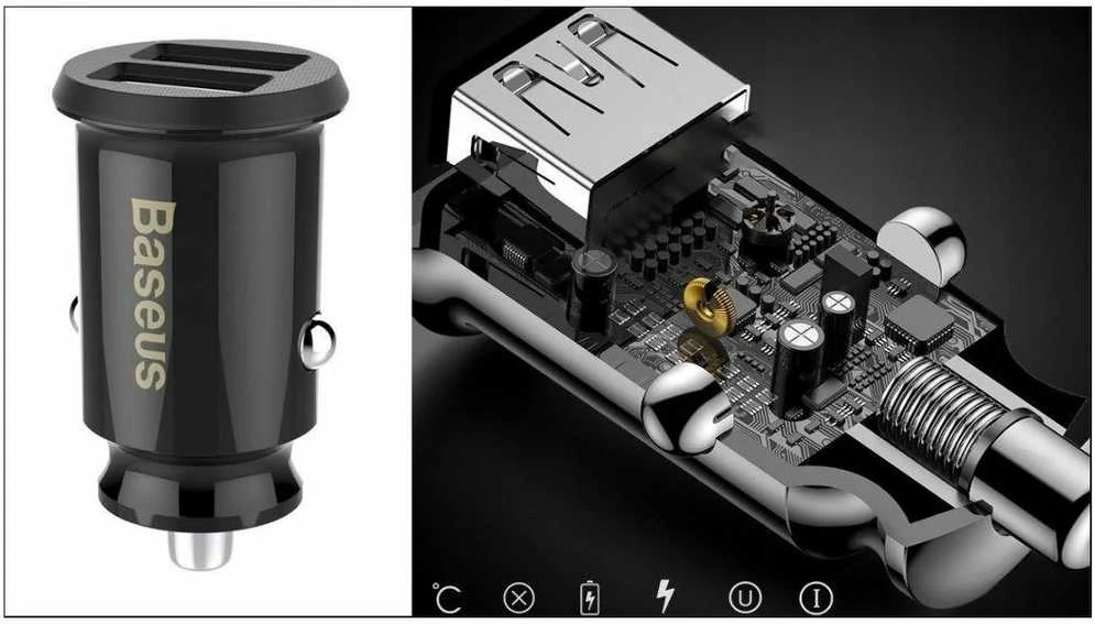 Baseus 12V USB kroviklis, 3.1A