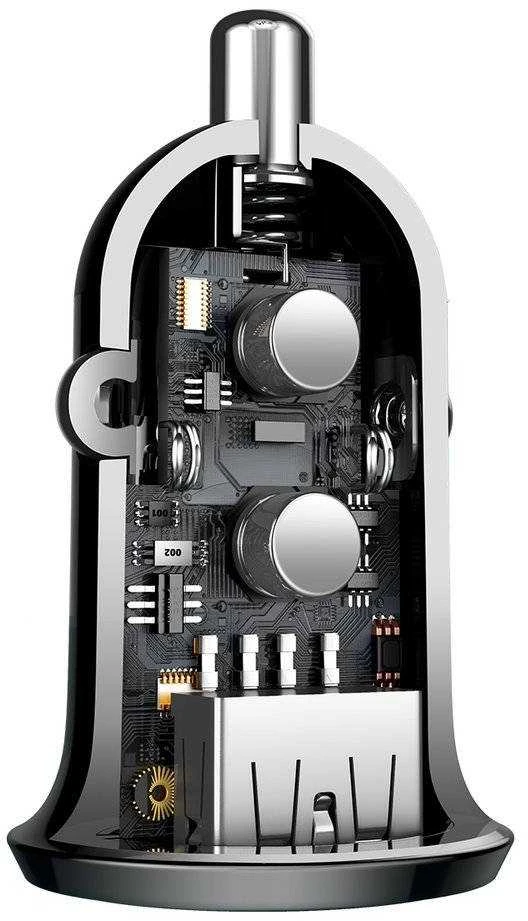 Automobilinis įkroviklis Baseus Grain Pro 2x USB 4.8A - Juodas