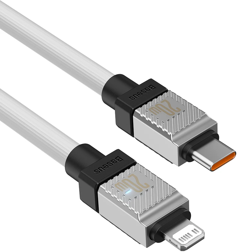 Greito įkrovimo kabelis Baseus USB-C su Coolplay Series 2m, 20W (baltas)