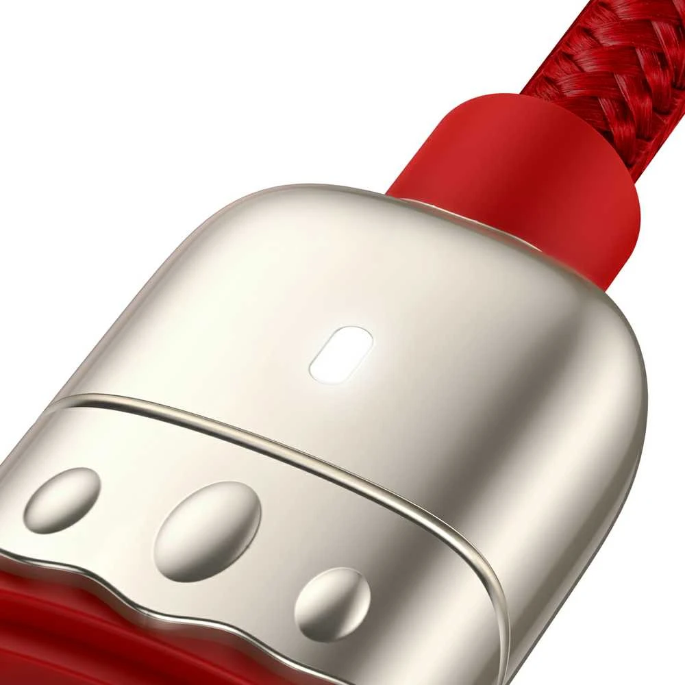 Baseus kabelis Year of the Tiger 3 in 1 – USB į Type C, Lightning, Micro USB – 3,5A 1,2 metras (CASX010009) raudonos spalvos