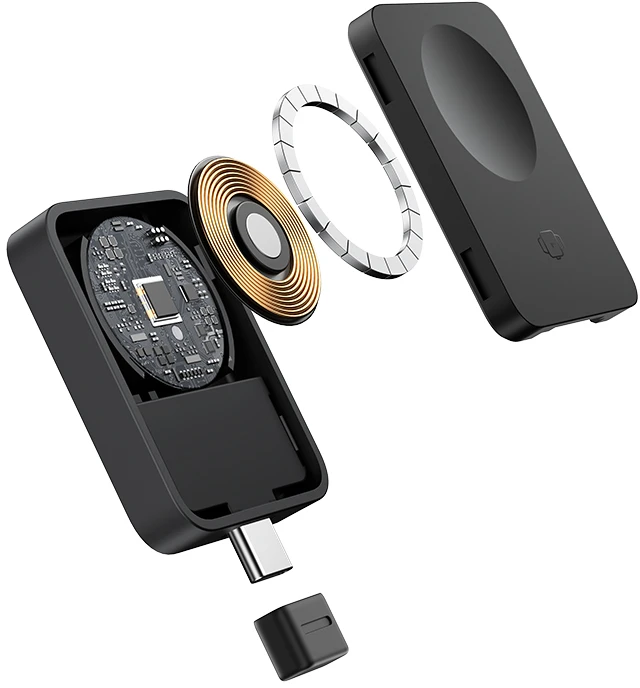 Baseus Belaidis magnetinis įkroviklis MagPro USB-C 2.5W Watch laikrodžiams, juodas