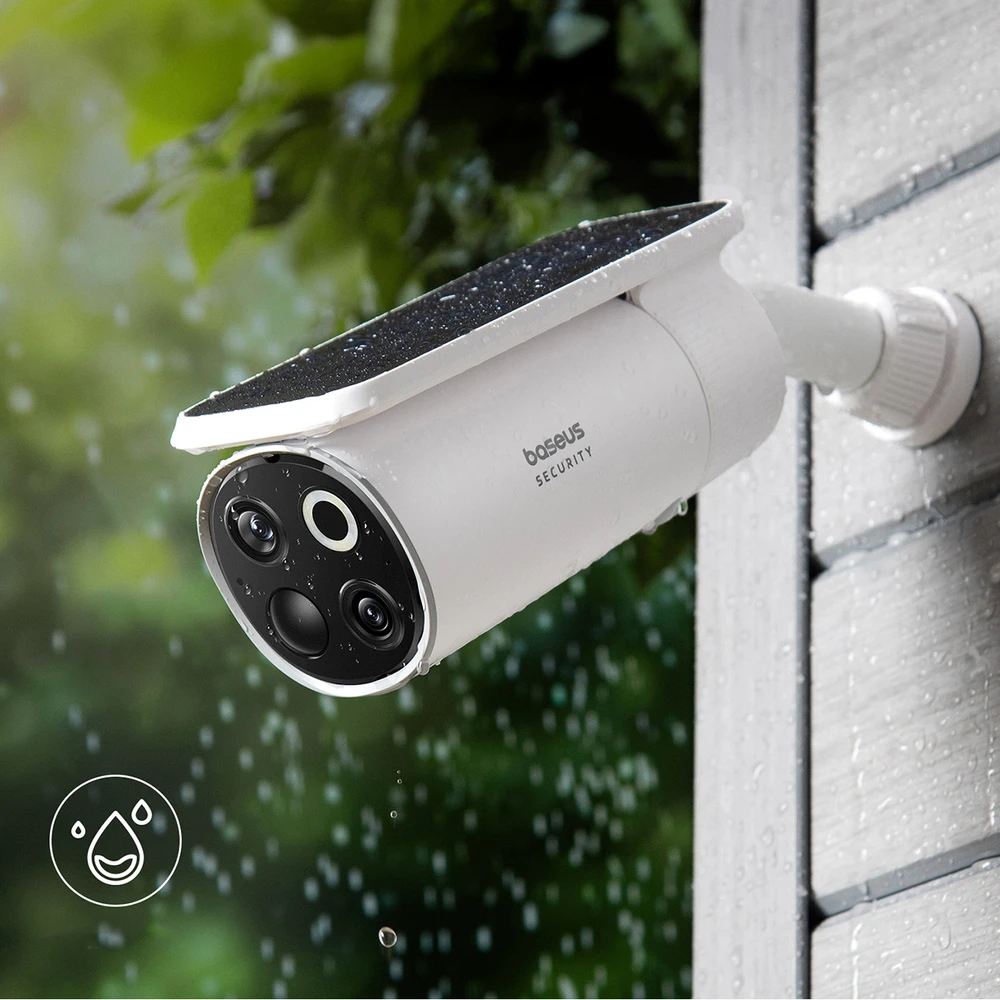 „Baseus Security S1 Pro Dual 3K“ lauko stebėjimo rinkinys (2 kameros) – baltos spalvos