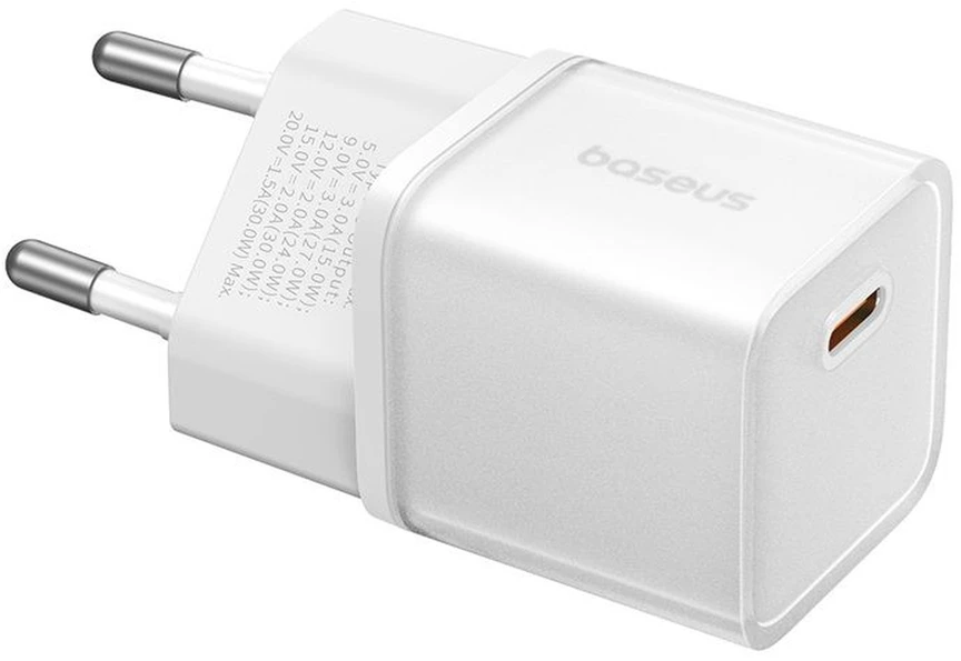 Baseus GAN5S P10162504213-00 Mains Charger PD 30W Baltas