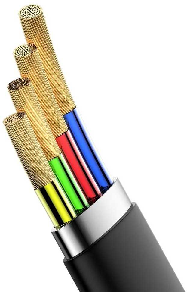 USB kabelis Baseus (CATMBJ-BG1) Type-C (40W) juodas 0.23M