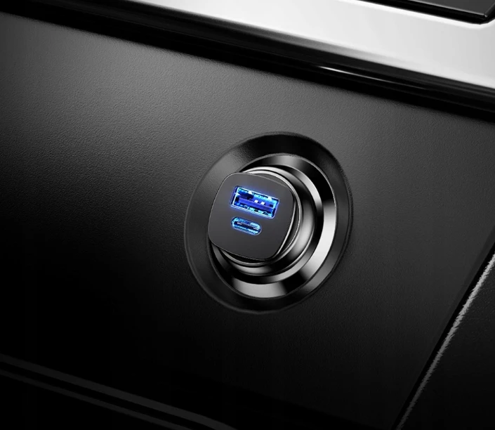 Baseus Square automobilinis įkroviklis PPS QC4.0 / PD3.0 5A 30W - Juodas