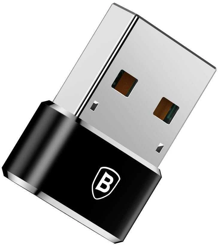 Baseus USB-C – USB-A adapteris 3A – Juodas
