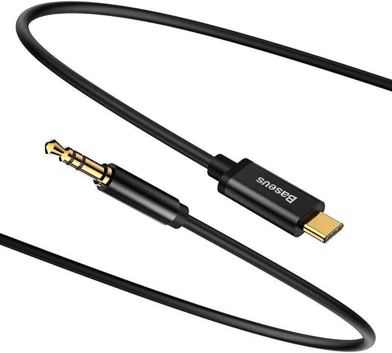 Baseus Yiven audio kabelis USB-C - 3.5mm AUX 1.2m - Juodas