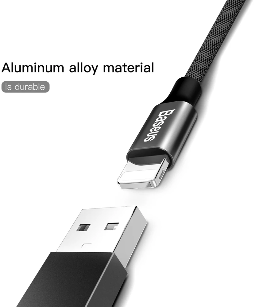 USB kabelis Baseus Yiven USB į Apple Lightning 1.8m juodas CALYW-A01