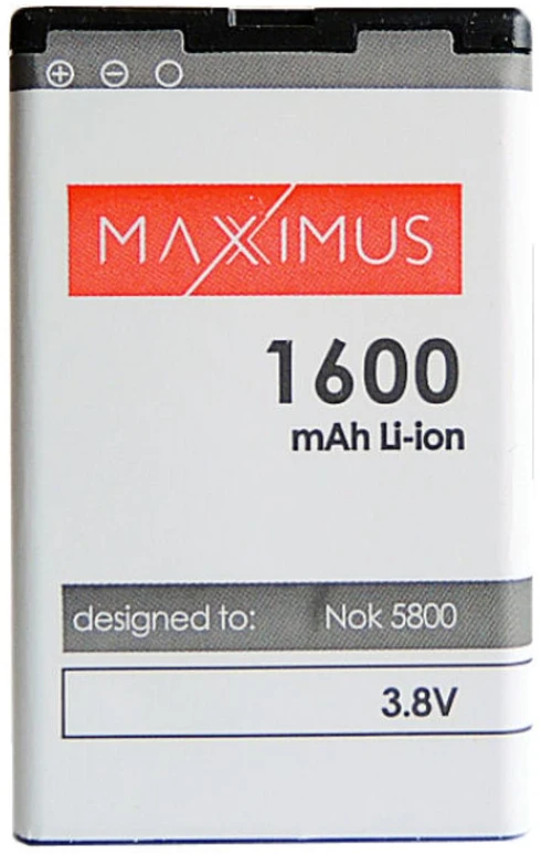 BAT. MAXXIMUS NOK 5800/5230 1600 LIONC3/N900/X6 16GB/