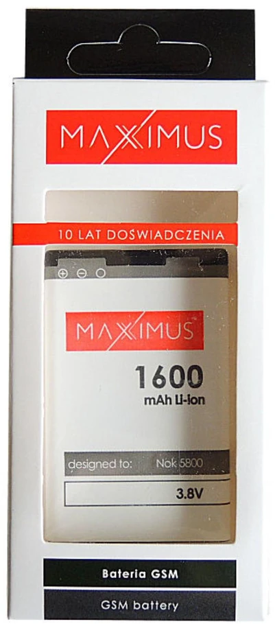 BAT. MAXXIMUS NOK 5800/5230 1600 LIONC3/N900/X6 16GB/