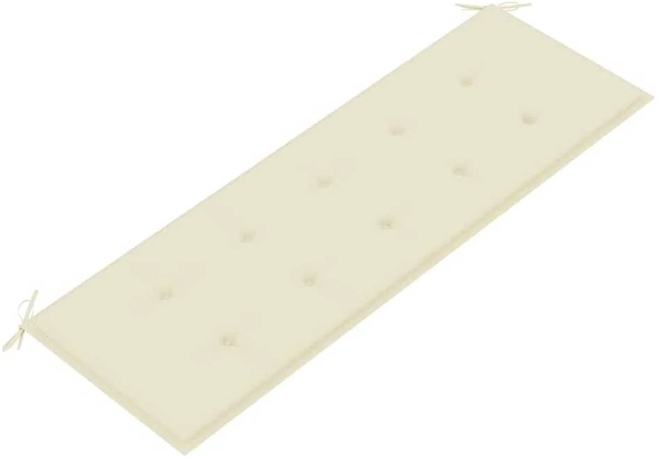 Batavia suoliukas su kremine pagalvėle, 150cm, tikmedis