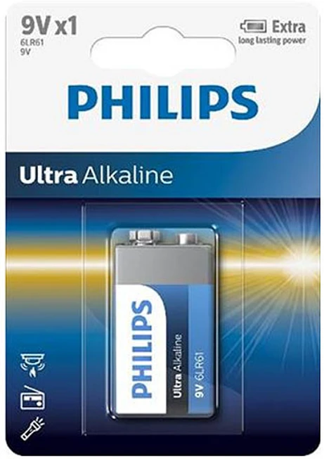 Philips Ultra Alkaline baterija 6LR61E1B/10