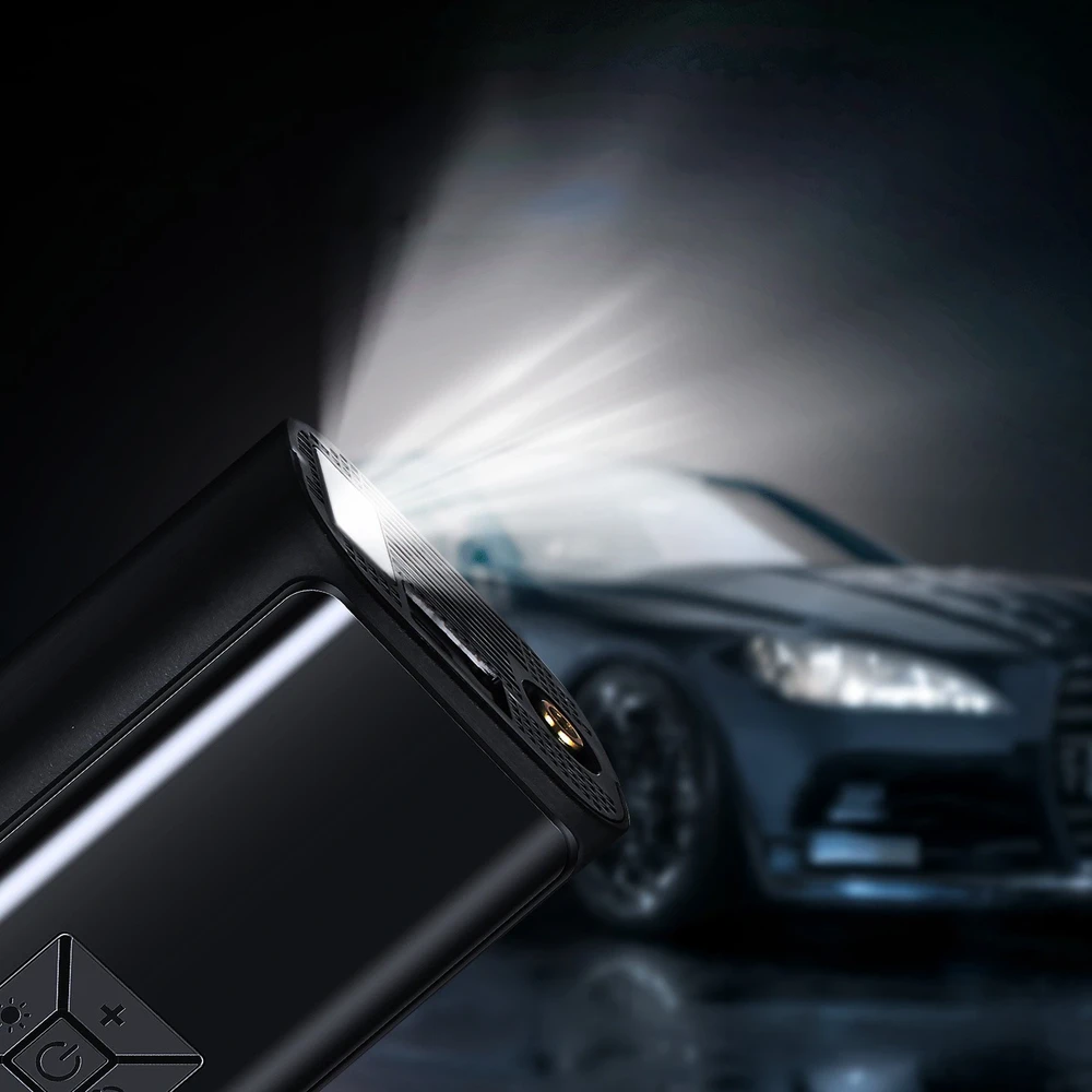 Bauerkraft Elektrinė dviračio pompa, padangų kompresorius, 6000mAh išorinė baterija, LED žibintuvėlis