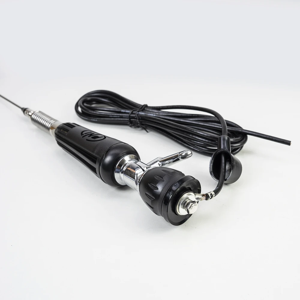 Bax 30 vienetų CB antenos PNI LED 1000 sulankstomos, 80 cm ilgio, su kabeliu ir drugelio tipo tvirtinimu, 26-30 MHz, 300 W, šviečia siuntimo metu