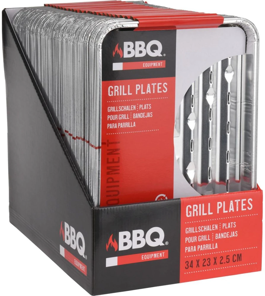 Bbq Line Aliumininės grilio padėklos 34x23cm, 4 vnt