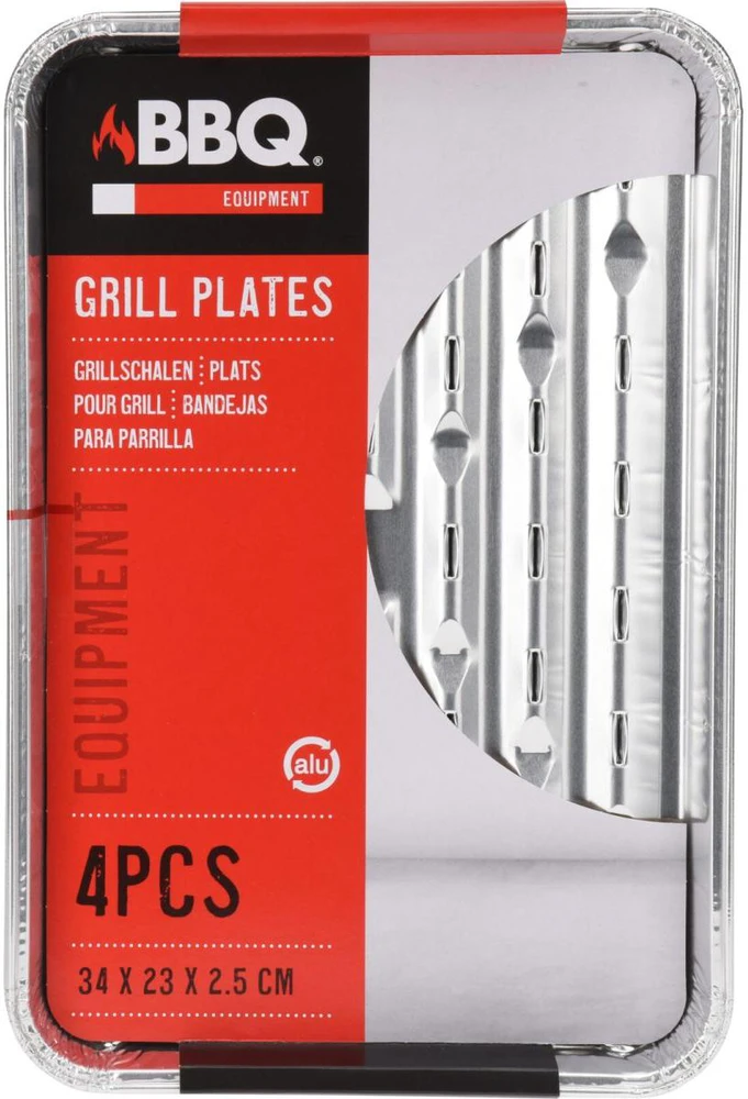 Bbq Line Aliumininės grilio padėklos 34x23cm, 4 vnt